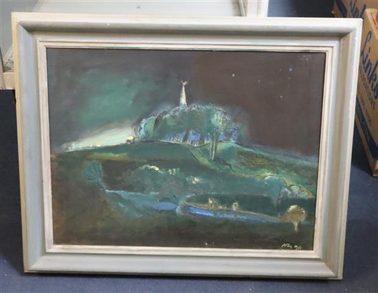 § Harold Mockford (1932-) Sacred Mound (Berwick) 18 x 24in.